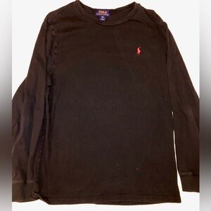 Polo by Ralph Lauren Black Long Sleeve Kids Shirt XL